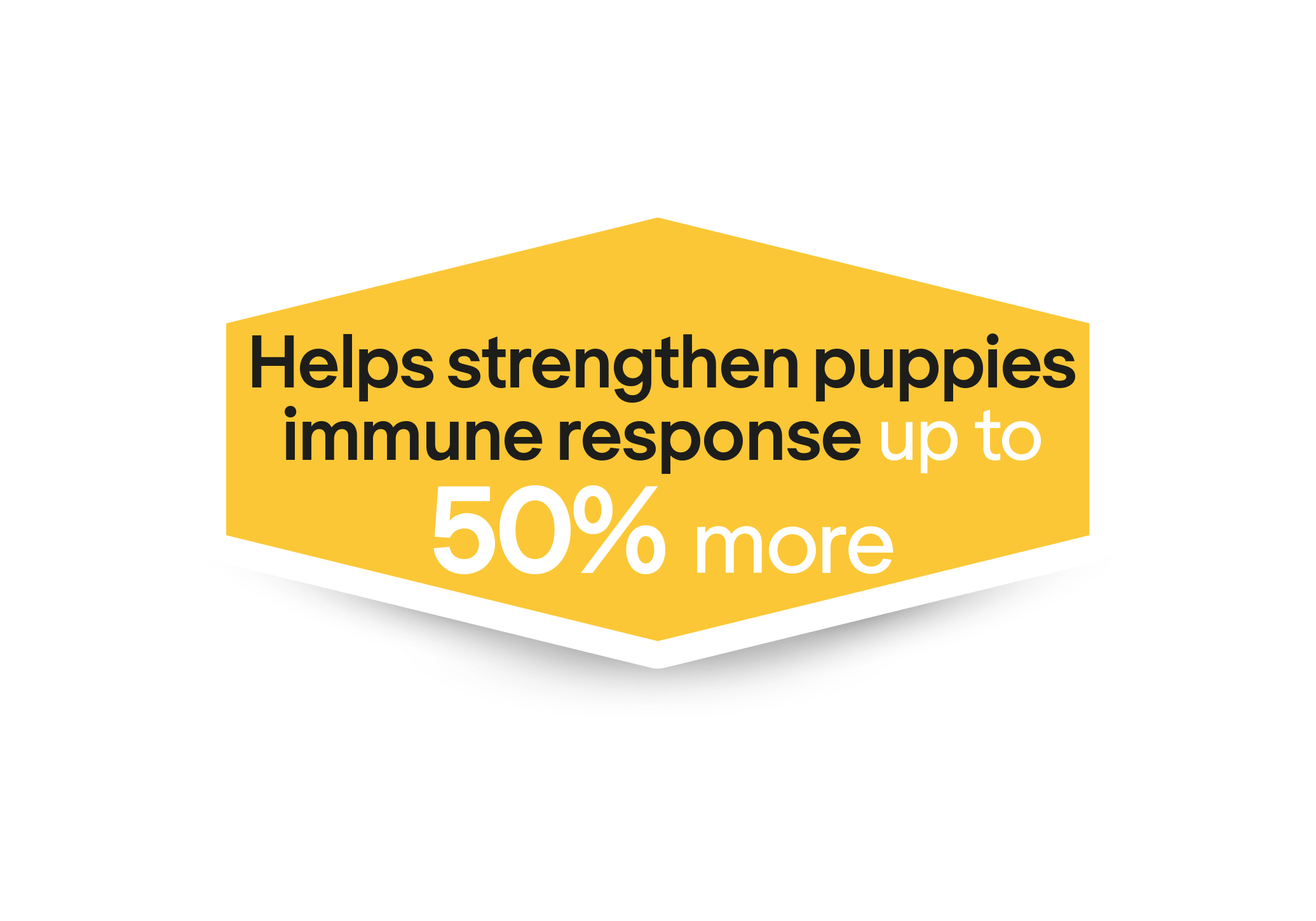 Hjælper med at styrke hvalpes immunforsvar med op til 50 % mere